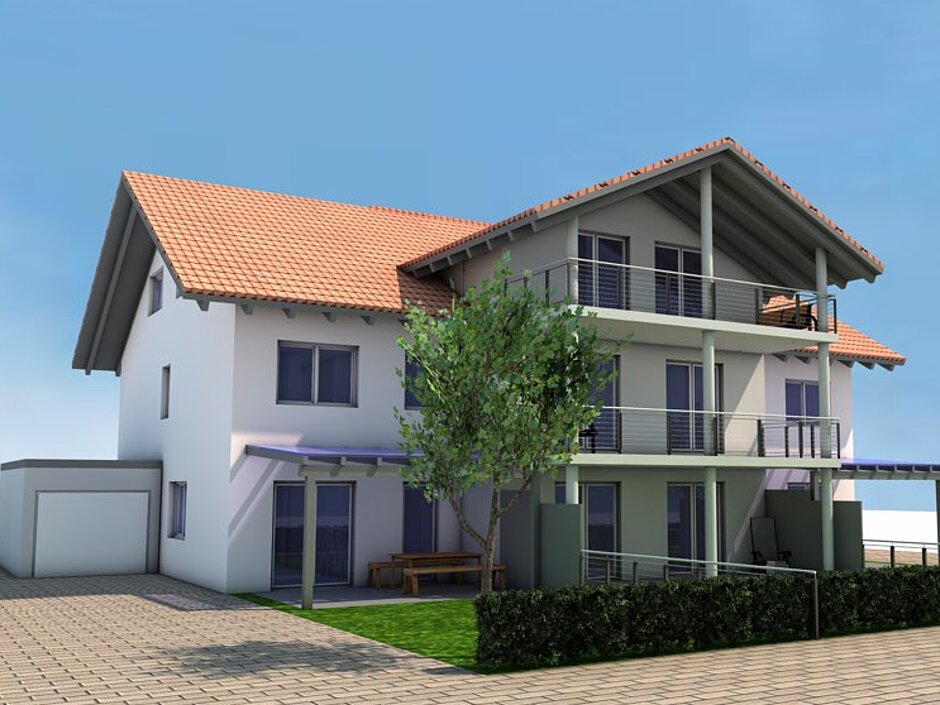 Visualisierung Mehrfamilienhaus 3D